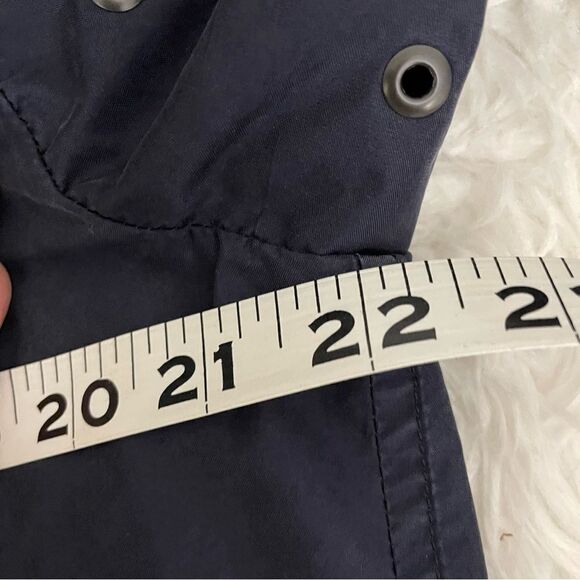 GIEVES & HAWKES WOMEN’s HOODED lightweight Silk basic jacket navy sz medium - Picture 7 of 13